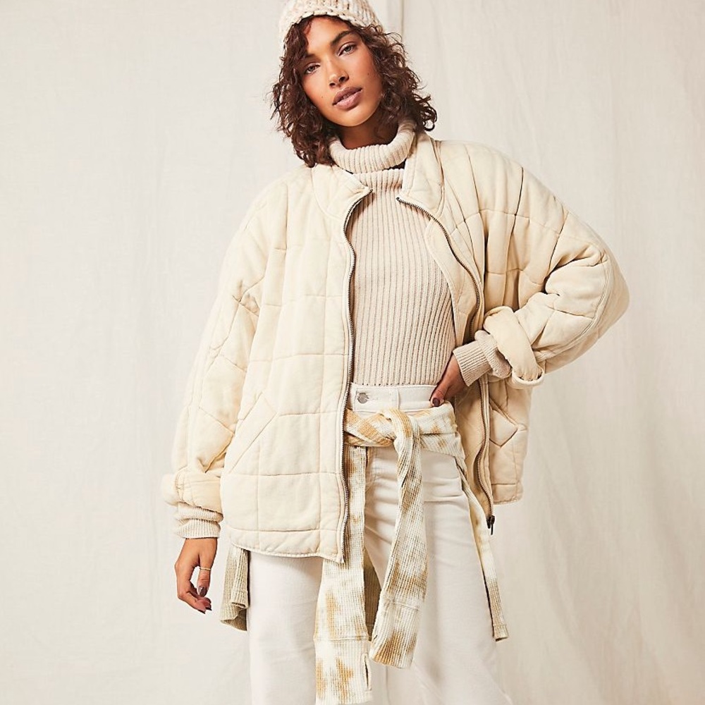 BRAND NEW FREE PEOPLE DOLMAN KNIT JACKET VANILLA CREAM